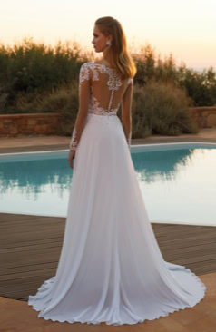 51703  Ein wundervolles leichtes Chiffon Brautkleid