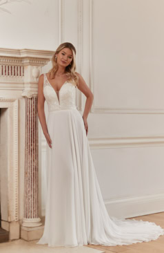 51735  Boho- Vintage Brautkleid