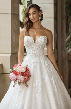 50836 Wundervolle ausgestellte A-Linie im Prinzessinnen-Stil