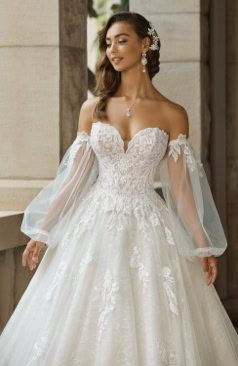 50836 Wundervolle ausgestellte A-Linie im Prinzessinnen-Stil