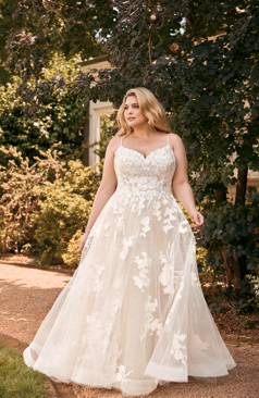 51457 Eine wunderschöne florale A-Linie 