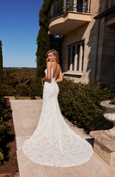 51671 Boho-Vibes in einem verführerischen Fit and Flare Brautkleid 
