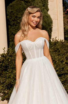 51666 Ein fantastisches Brautkleid mit schulterfreien Trägern