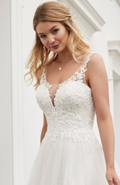 50960 Ein leichtes  A-Linien Brautkleid