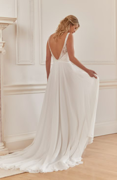 51735  Boho- Vintage Brautkleid