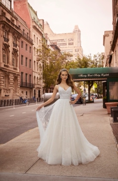 51588 Perlen-Traum Brautkleid im A-Linien Stil