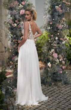 51880 Romantisches Boho-/ Vintage Brautkleid aus Tüll und Spitze