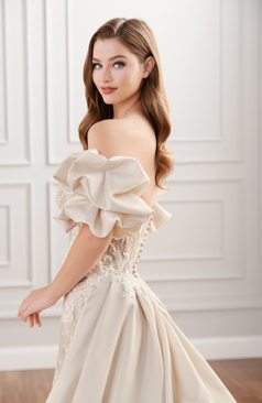 51686 Glamouröses Fit and Flare Brautkleid 